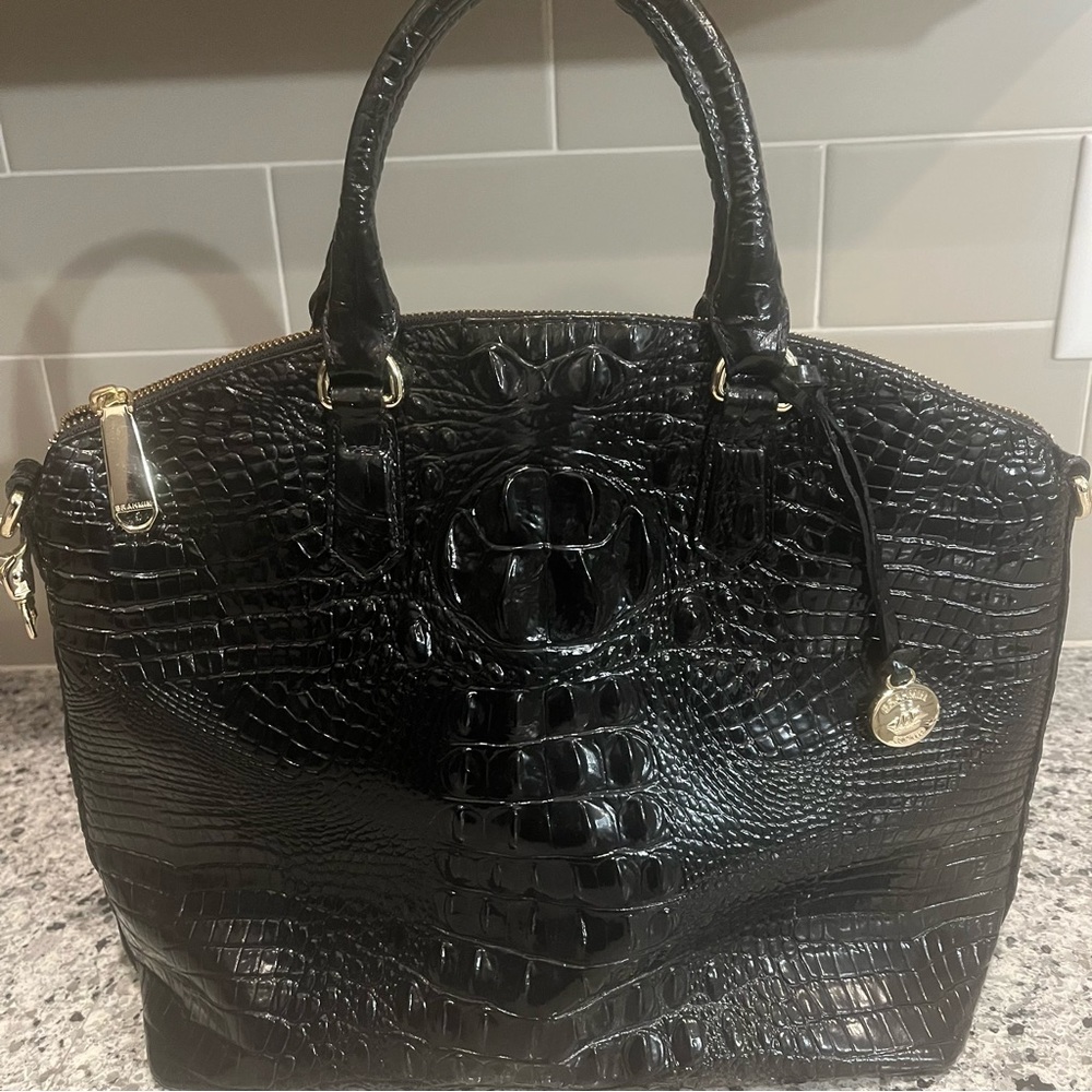 Brahmin Large Duxbury Satchel Black